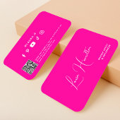 QR-Code heißen rosa modernen Schönheitseinflussfak Visitenkarte