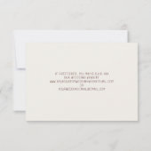 QR Code Herbst Anemone Bloral Wedding RSVP Karte (Rückseite)