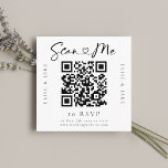 QR-Code-Herz-Schriftart-Hochzeitkarte RSVP-Karte Begleitkarte<br><div class="desc">Moderne kalligraphische RSVP-Karte,  die mit Ihrem QR-Code anpassbar ist. Klicken Sie auf "Weiter anpassen",  um den Schriftart oder die Hintergrundfarbe zu ändern,  um Ihren Hochzeitsplan zu erfüllen.</div>