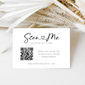 QR Code Herz Schriftart Minimal Hochzeitkarte RSVP Begleitkarte