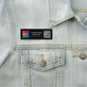 QR-Code Hier Foto oder Ihr Logo hochladen Namensschild (Beispiel)