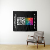 QR-Code-Hintergrund-Party-Event-Seminar für Busine Wandteppich (Beispiel (Horizontal))