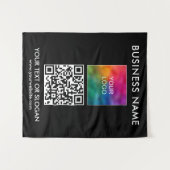 QR-Code-Hintergrund-Party-Event-Seminar für Busine Wandteppich (Vorderseite (Horizontal))