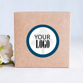 QR-Code Hinzufügen eines einfachen Logos Runder Aufkleber