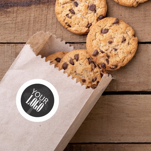 QR-Code Hinzufügen eines einfachen Logos Runder Aufkleber