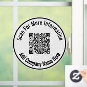 QR-Code hinzufügen Firmenname Hier Vorlage Fensteraufkleber (Zuhause)