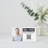 Qr-Code Hinzufügen Foto-Insert-Logo Miete eines Au Visitenkarte (Stehend Vorderseite)