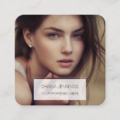 QR Code Hinzufügen Ihres Fotos Einfach Quadratische Visitenkarte (Vorderseite)