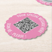 QR-Code Hinzufügen von Sondermeldungen Moderner Pa Untersetzer (angewinkelt)