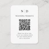 QR-Code Hochfahren in Schwarz und Weiß Begleitkarte (Vorderseite)