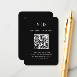 QR-Code Hochfahren in Schwarz und Weiß Begleitkarte