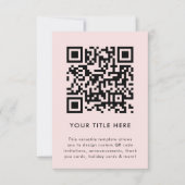 QR-Code Hochladen | Blush Pink Modernes Minimalist Einladung (Vorderseite)