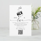 QR-Code Hochladen: Die Liebe einfangen Hochzeitsti (Stehend Vorderseite)