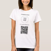 QR-Code Hochladen Ihrer Logo-Vorlage Weiß T-Shirt (Vorderseite)