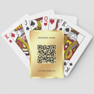 QR-Code Hochladen von Business-Logos Glamour Gold Spielkarten