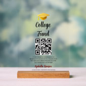 QR-Code Hochschulfonds Abschlussfeier Absolvent  Acrylschild (Neutral)