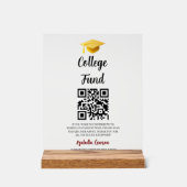 QR-Code Hochschulfonds Abschlussfeier Absolvent  Acrylschild (Vorderseite)