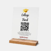 QR-Code Hochschulfonds Abschlussfeier Absolvent  Acrylschild (Winkel)