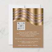 QR Code Hochzeit Brautparty Rose Gold Beige (Rückseite)