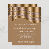 QR Code Hochzeit Brautparty Rose Gold Beige (Vorne/Hinten)