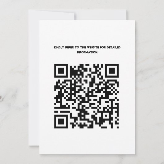 QR-Code Hochzeit der Rose Gelborange Einladung (Rückseite)
