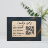 QR-Code-Hochzeit der RSVP-Karte RSVP Karte (Stehend Vorderseite)