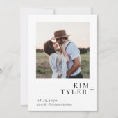 QR CODE - Hochzeit des modernen Fotos Save The Date (Vorderseite)