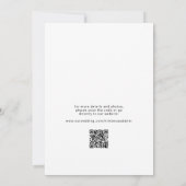 QR CODE - Hochzeit des modernen Fotos Save The Date (Rückseite)