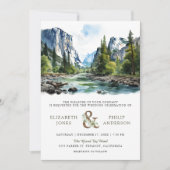 QR Code Hochzeit des Yosemite Nationalparks Einladung (Vorderseite)