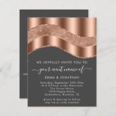 QR-Code-Hochzeit für Kupfergrenzenwellen der graue (Vorne/Hinten)