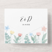 QR-Code-Hochzeit für Wasserfarben All In One Einladung (Rückseite)
