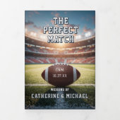 QR Code Hochzeit mit UAWG Dreifach Gefaltete Einladung (Cover)