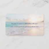 QR Code Hochzeit RSVP Beach Ziel Begleitkarte (Rückseite)
