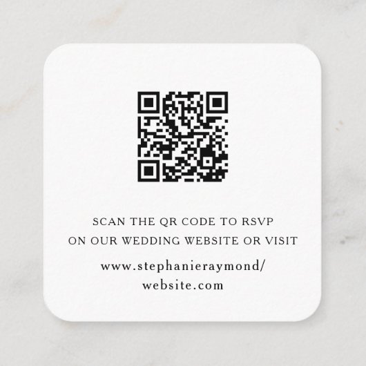 QR-Code Hochzeit RSVP-Karte Begleitkarte (Rückseite)