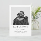 Qr Code Hochzeit Save the Date Foto Einladung (Stehend Vorderseite)