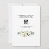 QR-Code Hochzeit von Romantischer Mute-Creme Einladung (Rückseite)