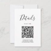 QR-Code Hochzeitdetails - Seite Grün RSVP Karte (Vorderseite)