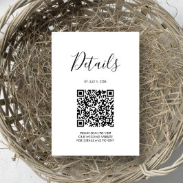 QR-Code Hochzeitdetails - Seite Grün RSVP Karte