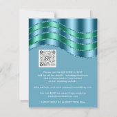 QR-Code Hochzeiten Brautparty Blue Green Aquamarin (Rückseite)