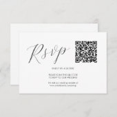 QR-Code Hochzeiten RSVP-Karten Einfach RSVP Karte (Vorne/Hinten)