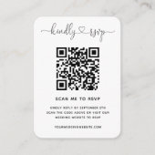 QR-Code Hochzeiten Website UAWG Minimalistisches F Begleitkarte (Vorderseite)