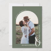 QR Code Hochzeitsangabe Foto Sage Green Save the D Save The Date (Vorderseite)