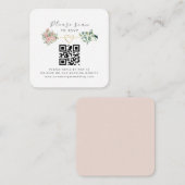 QR-Code Hochzeitsangabe RSVP Begleitkarte (Vorne/Hinten)