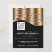 QR Code Hochzeitscodierung Brautparty Rose Gold Bl (Rückseite)