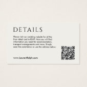 QR-Code-Hochzeitsdetails-Beilagekarte (Vorderseite)