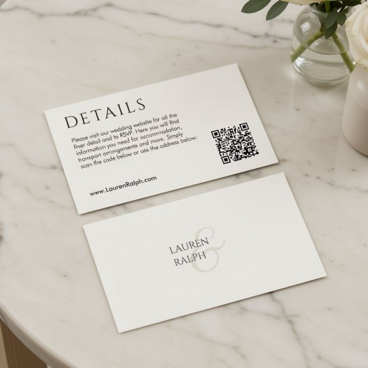 QR-Code-Hochzeitsdetails-Beilagekarte
