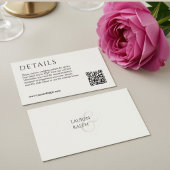 QR-Code-Hochzeitsdetails-Beilagekarte