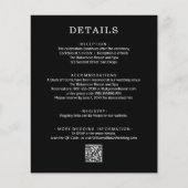 QR Code Hochzeitsdetails Schwarz und Weiß Flyer (Vorne)