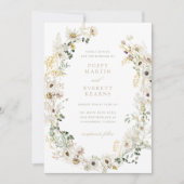 QR-Code-Hochzeitseinladung Wildblumen Floral Einladung (Vorderseite)