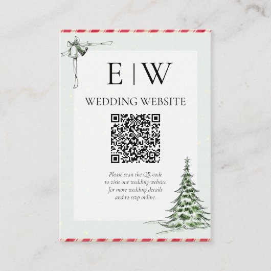 QR Code Hochzeitsempfangskarte Begleitkarte (Vorderseite)